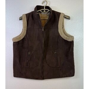 Trantrums Vest Suede Shepra Womens Sz XXL Brown Causal Hipster Outdoor‎ Boho
